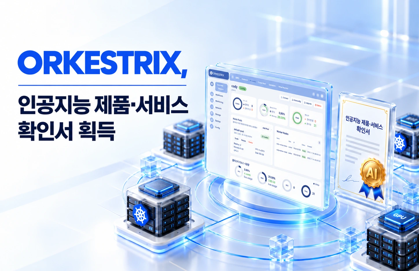 ORKESTRIX, 인공지능 제품 · 서비스 확인서 획득 본문 이미지 1